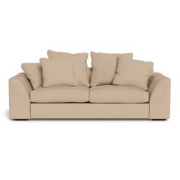 Heal's Cumulus 4 Seater Sofa Capelo Linen-Cotton Bamboo Black Feet