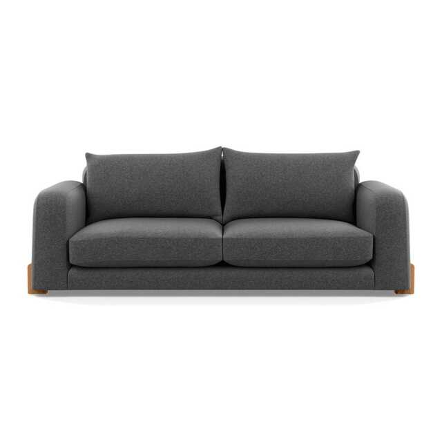 Heal's Nuvola 4 Seater Sofa Melton Wool Granite Natural Oak Feet