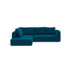 Heal's Morven Left Hand Facing Large Corner Sofa Velvet Teal