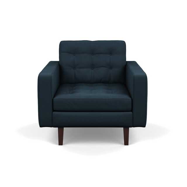 Heal's Hepburn Armchair Siena Cotton Deep Sea Black