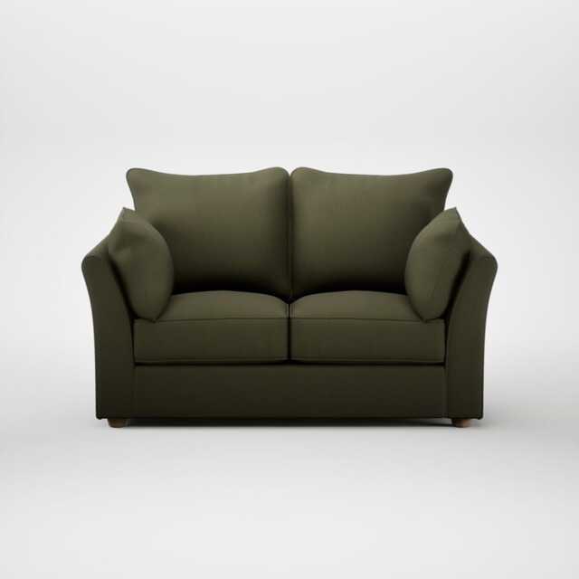 Heal's Tailor 2 Seater Sofa Smart Cotton Linen Myrtle Natural Feet - image 1