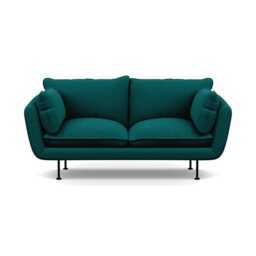 Heal's Allora 2 Seater Sofa Brushed Cotton Pine Black Feet
