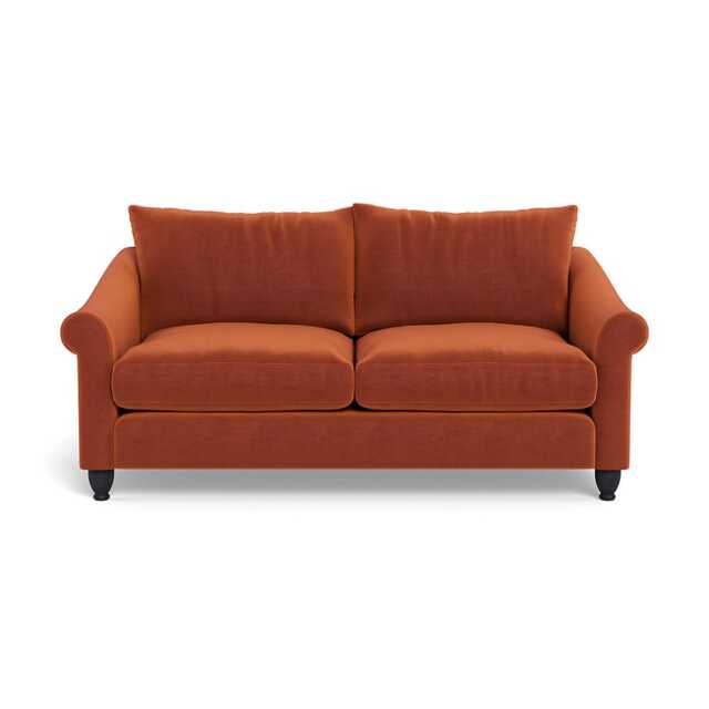 Heal's Devon 3 Str Cotton Velvet Russet Black Feet