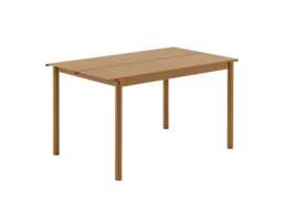 Muuto Linear Outdoor Steel Table Medium Burnt Orange