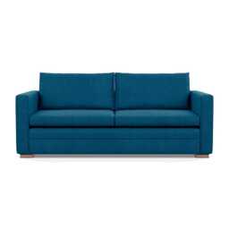 Heal's Palermo 3 Seater Sofa St Moritz Wool Teal 149 Brass and Walnut Feet