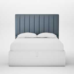 Heal's Retta Headboard Lift Storage Double Smart Cotton Linen Celestial - thumbnail 1