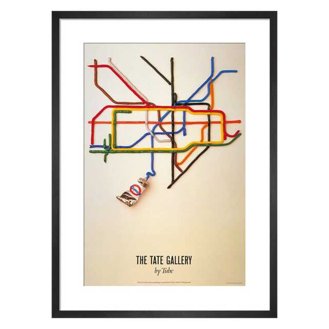 KING & MCGAW Tate Gallery by tube, 1986 by David Booth Framed Print