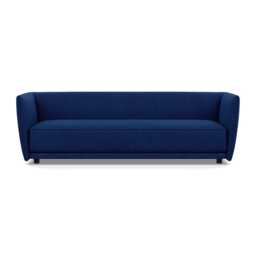 Heal's Valley 4 Seater Sofa St Moritz Blue Walnut Stain Feet - thumbnail 1