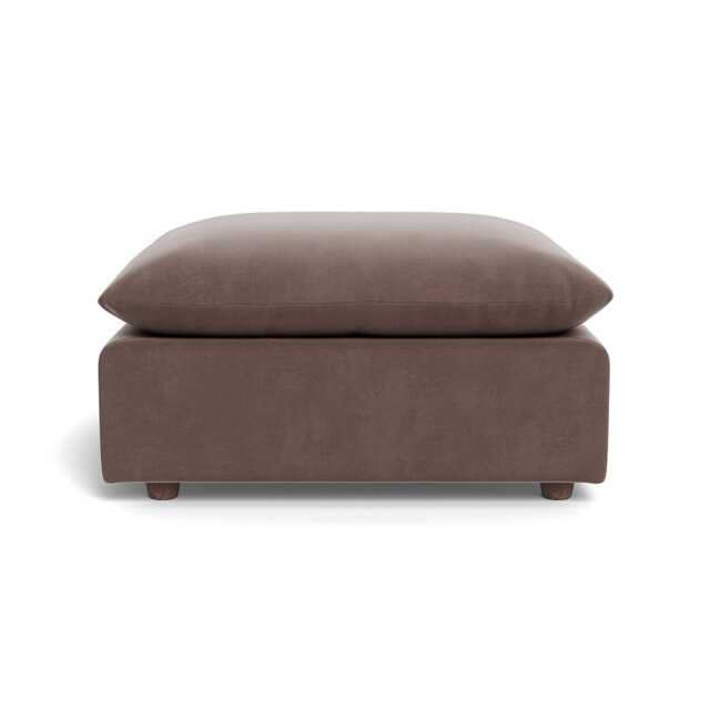 Heal's Astrid Ottoman Smart Velvet Mouse Natural Beech Feet