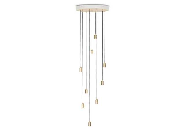 Tala Large White Canopy with 9 Brass Pendants - image 1