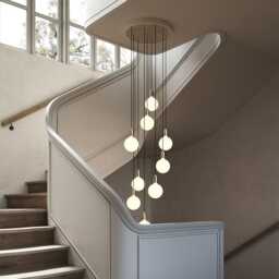 Tala Large White Canopy with 9 Brass Pendants - thumbnail 2