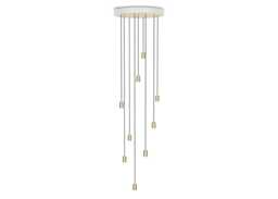Tala Large White Canopy with 9 Brass Pendants