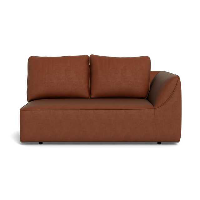Heal's Morven Right Hand Facing 2 Seater Unit Smart Luxe Velvet Tawny Black Feet