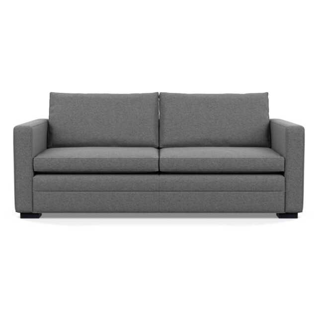 Heal's Palermo 3 Seater Sofa St Moritz Wool Light Grey 157 Black Feet