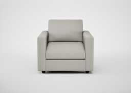 Heal's Nimbus II Armchair Melton Wool Limestone Black Feet