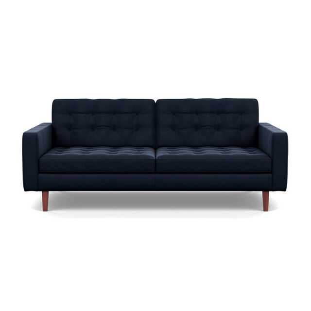 Heal's Hepburn 3 Seater Nobilis Velvet Night Walnut Feet - image 1