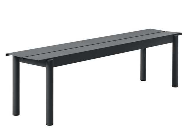 Muuto Linear Outdoor Steel Bench Large Black