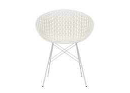Kartell Smatrik Chair White Seat White Frame Outdoor Set of 2