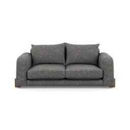 Heal's Nuvola 3 Seater Sofa Melton Wool Shale Walnut Stained Feet