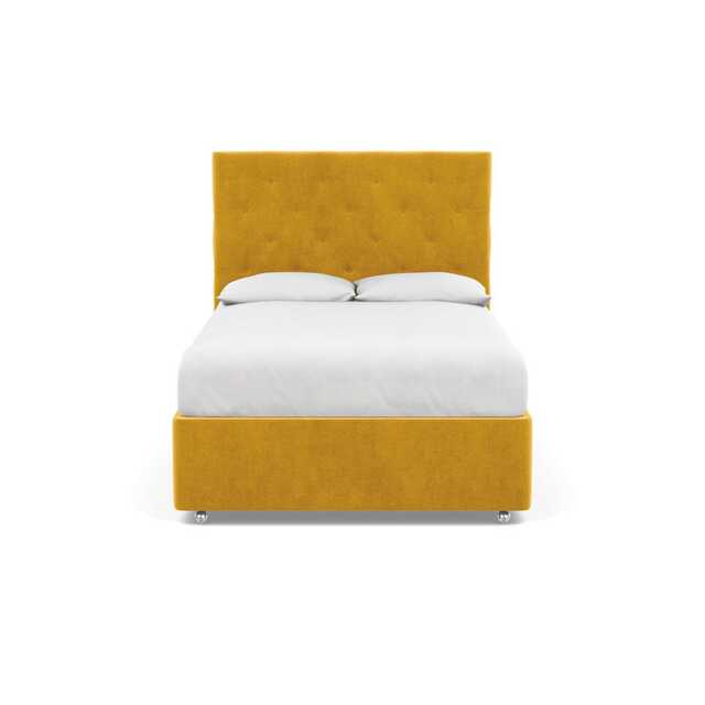 Heal's Balmoral Headboard Double Smart Luxe Velvet Canary - image 1