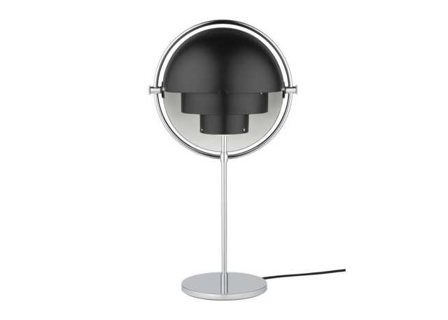 Gubi Multi Lite Table Lamp Chrome Black Shade