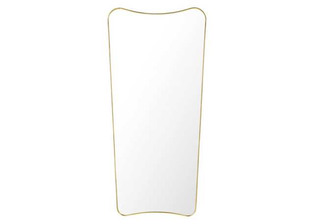 Gubi FA33 Rectangular Wall Mirror Large Brass