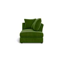 Heal's Tailor Right Hand Facing Chaise Unit  Smart Luxe Velvet Grass Black Feet