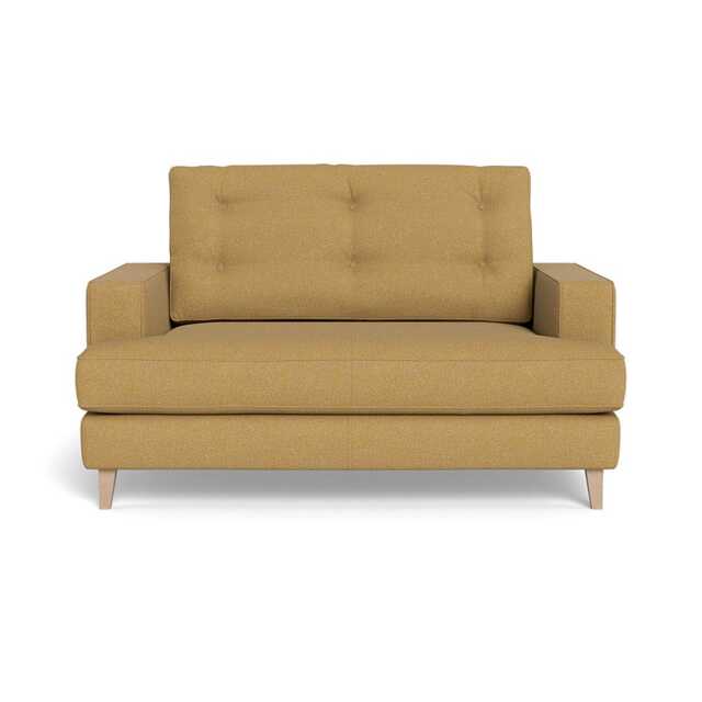 Heal's Mistral Loveseat Boucle Tweed Citrine Natural Beech Feet - image 1