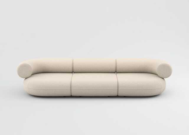 Tom Dixon Fat 3 seater Sofa in Boucle fabric ivory