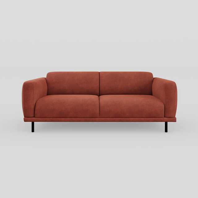 Heal's Harri 3 Str Sofa Smart Luxe Velvet Tawny