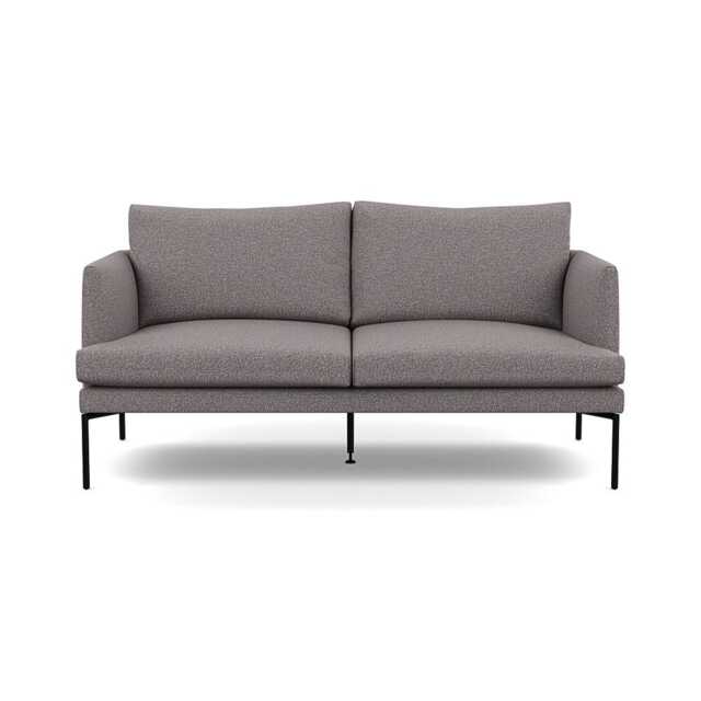 Heal's Matera 2 Seater Sofa Loop Boucle Granite Black Feet - image 1