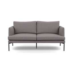 Heal's Matera 2 Seater Sofa Loop Boucle Granite Black Feet - thumbnail 1