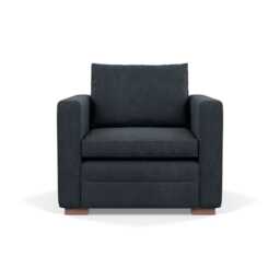 Heal's Palermo Armchair St Moritz Wool Grey 160 Walnut Feet