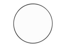 Heal's Fine Edge Mirror Round 35cm Black - thumbnail 1