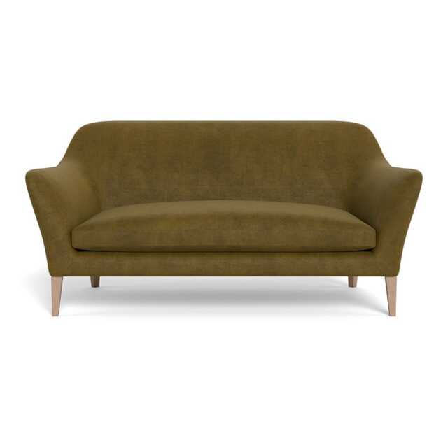 Heal's Wallis 3 Seater Sofa Smart Luxe Velvet Peridot Natural Oak Feet - image 1