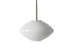 Hadeland Glassverk Archive 4280 Pendant Light White & Brass