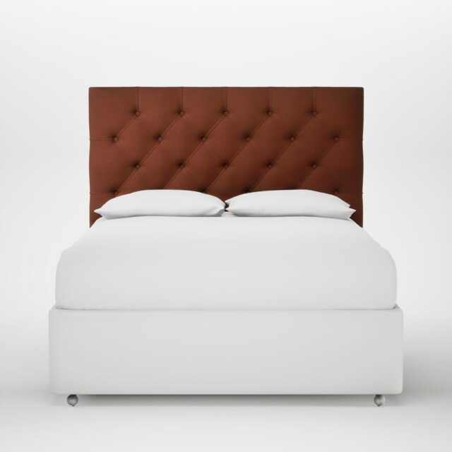 Heal's Balmoral Headboard Lift Storage King Smart Cotton Linen Rust - image 1