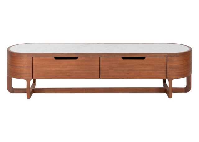 Heal's Anais TV Unit Walnut and Marble