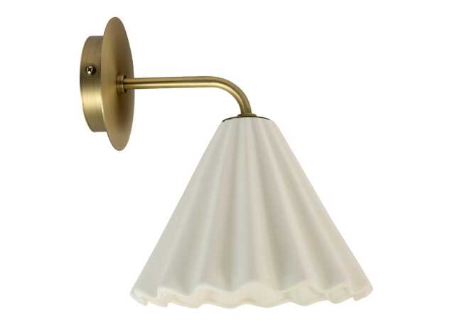 Heal's Monroe Porcelain Wall Light White & Brushed Gold