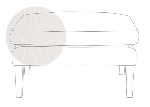 Heal's Wallis Ottoman Capelo Linen-Cotton Sea Salt Natural Feet