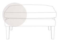 Heal's Wallis Ottoman Capelo Linen-Cotton Sea Salt Natural Feet