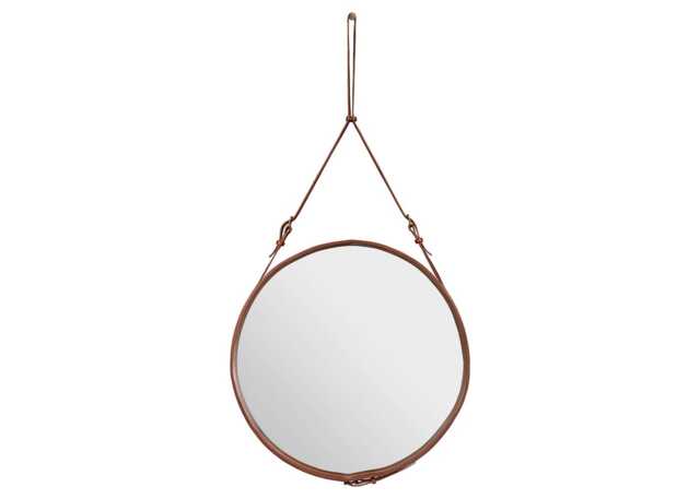 Gubi Adnet Wall Mirror Large Tan Leather - image 1