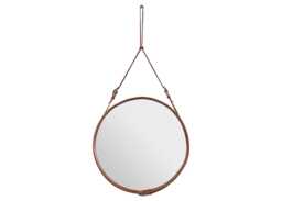 Gubi Adnet Wall Mirror Large Tan Leather