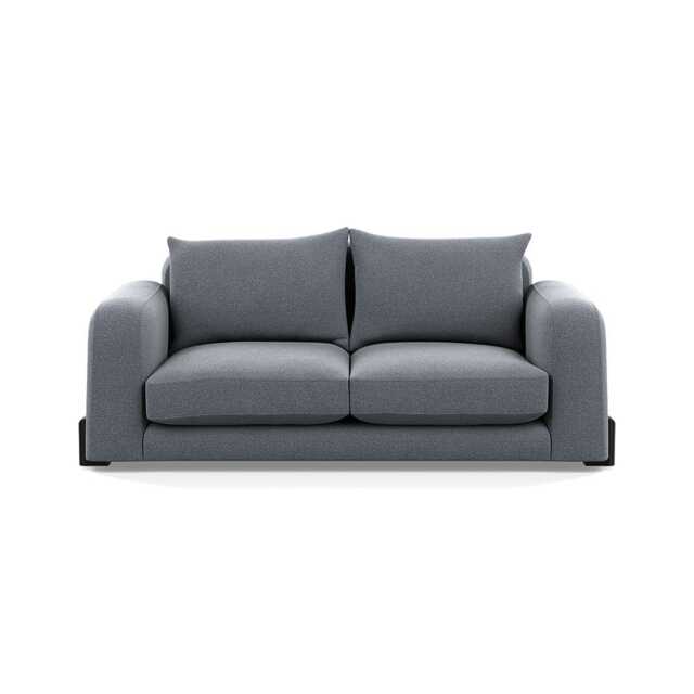 Heal's Nuvola 3 Seater Sofa Boucle Steel Black Beech Feet