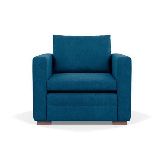 Heal's Palermo Armchair St Moritz Wool Teal 149 Walnut Feet - image 1