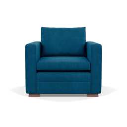 Heal's Palermo Armchair St Moritz Wool Teal 149 Walnut Feet - thumbnail 1