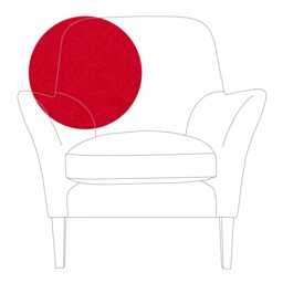 Heal's Wallis Armchair Melton Wool Red Oxide Walnut Feet