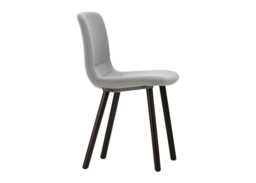 Vitra Hal Soft Wood Chair Dumet Pebble Dark Oak Legs