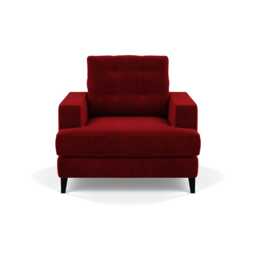 Heal's Mistral Armchair Smart Luxe Velvet Mulberry Black Feet