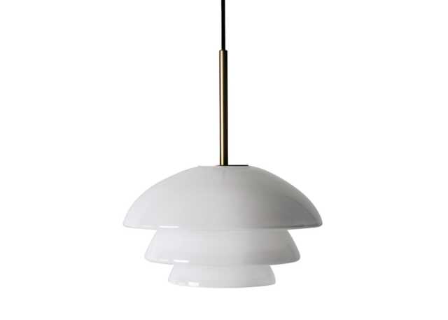 Hadeland Glassverk Archive 4006 Pendant Light White Brass